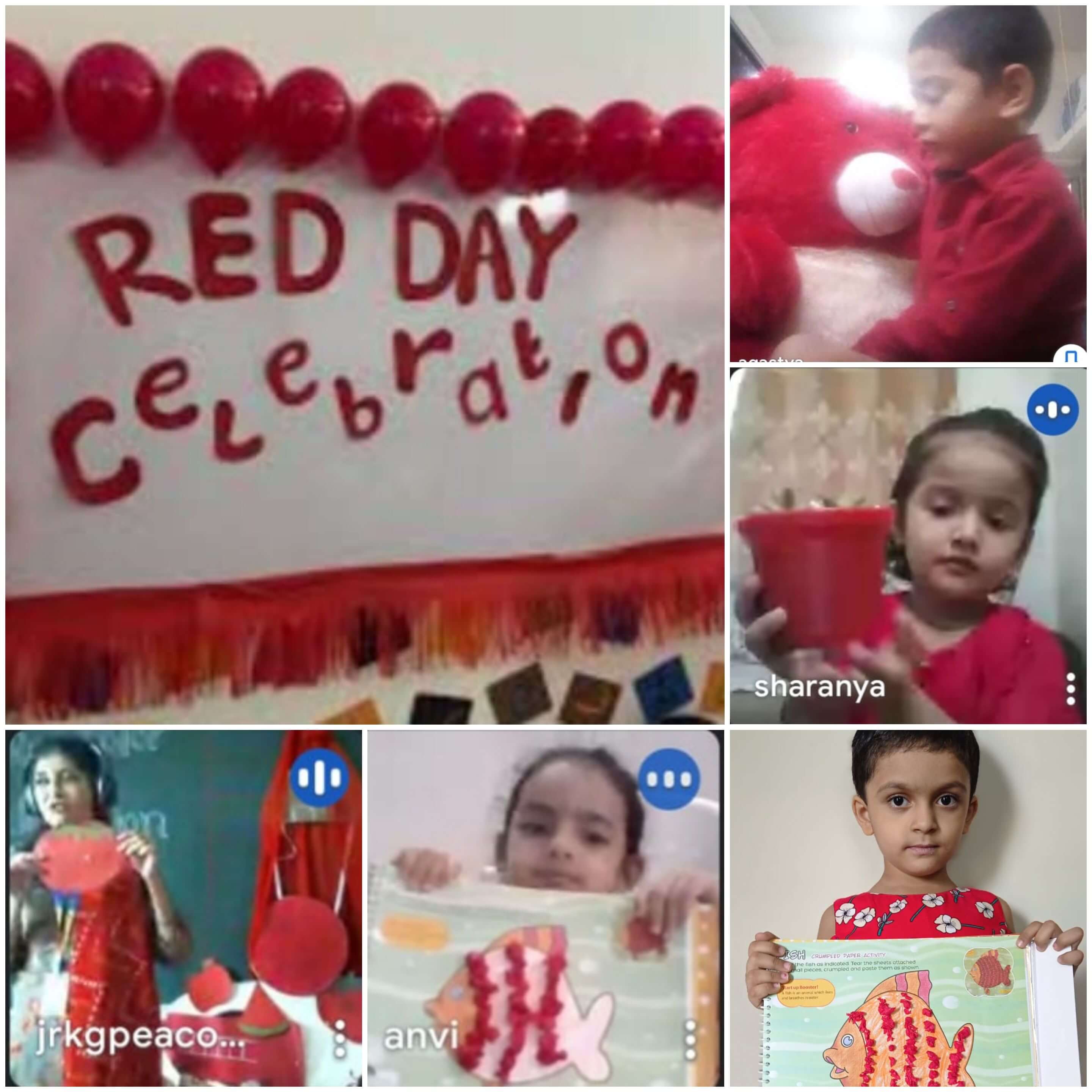 Pre-Primary Red Colour Day Celebration, S.B.Patil School