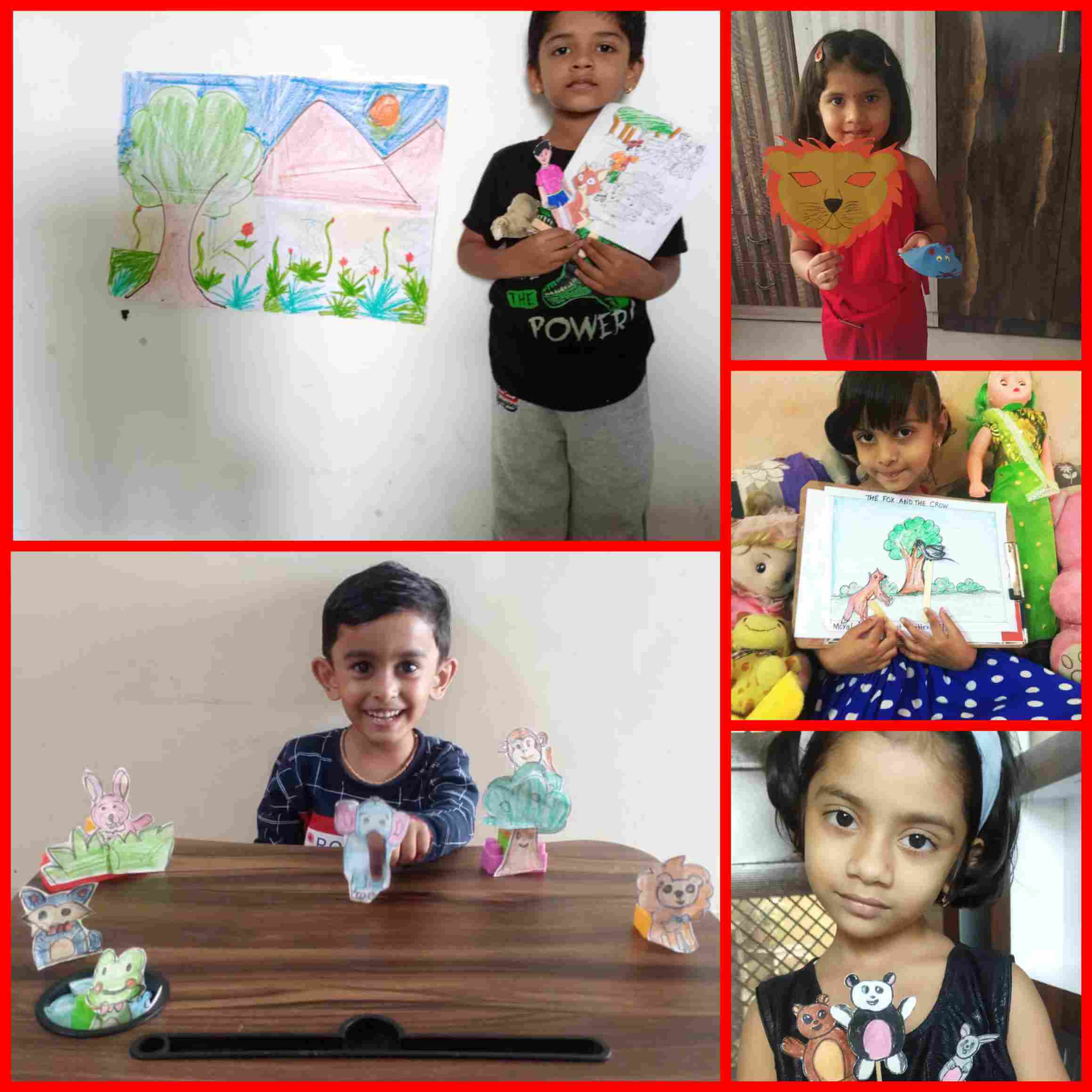 Jr. KG English Story Telling with puppets Activity, SBPPS