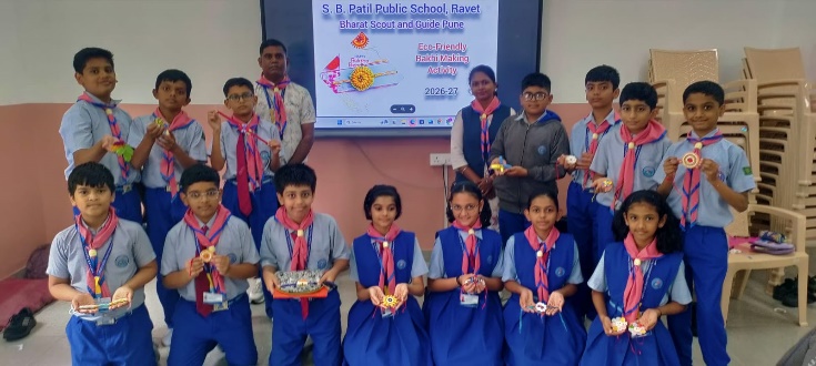 The Scouts and Guides Eco-Friendly Rakhi Making Activity